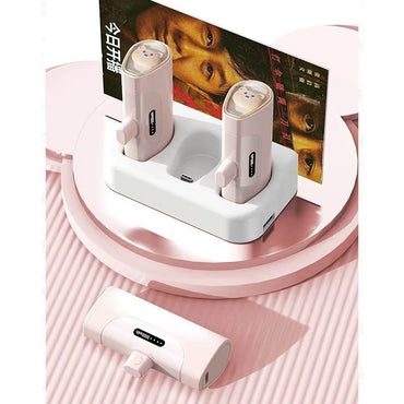 Compact 5000mAh power bank for fast charging, perfect for smartphones and USB-powered devices, portable for travel or daily use.