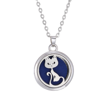 Aromatherapy necklace for essential oils, wearable diffuser pendant for relaxation and wellness.