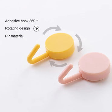 Heavy-duty adhesive hooks for walls, rustproof and strong, ideal for towels, keys, and kitchen tools, supporting up to 15 lbs.