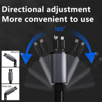 4-in-1 USB C fast charging cable, 100W scalable charger compatible with iPhone, Huawei, and other mobile devices.