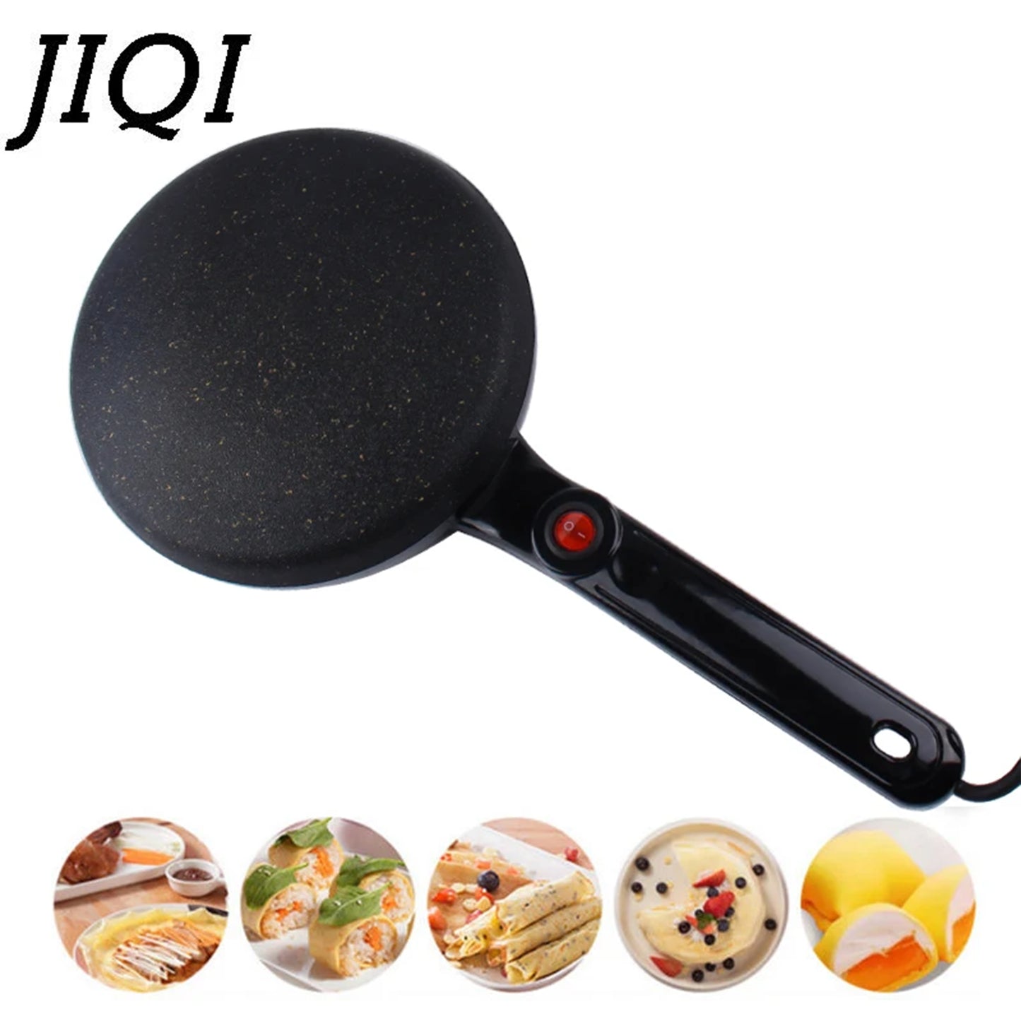 Electric non-stick pancake and crepe maker, easy-to-use household appliance for perfect crepes and pancakes