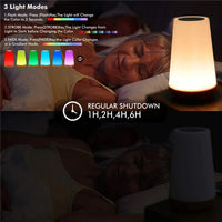 RGB Color Changing Night Lamp: A portable, touch-sensitive lamp with 13 color options, dimmable brightness, and USB rechargeability, perfect for setting the mood in any room.