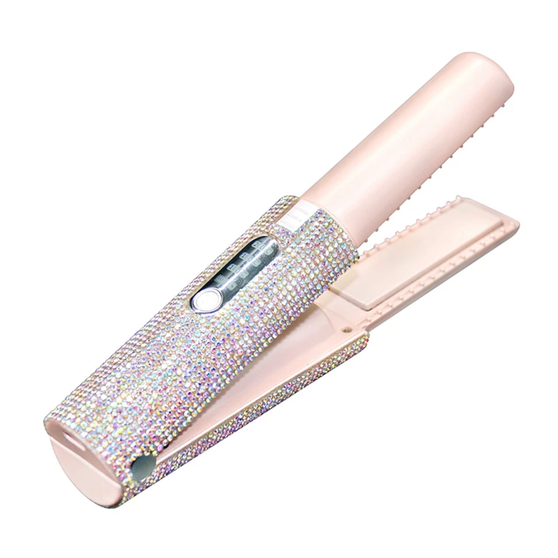 2-in-1 USB electric hair straightener and curler, versatile styling tool for smooth or curly hair