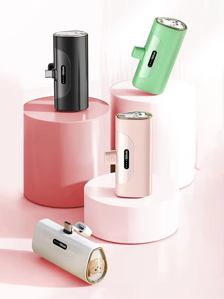 5000mAh cute pet wireless power bank, mini capsule fast charger for mobile devices