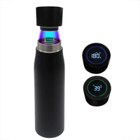 500ml self-cleaning UV water bottle, insulated smart thermos with drinking reminder for long-term use.