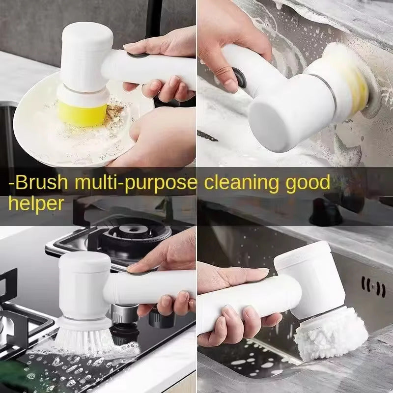 Electric Spin Scrubber with 5 Brush Heads