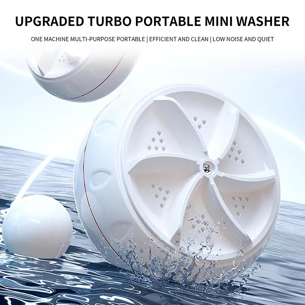 60W portable turbo washing machine, compact and efficient washer for convenient on-the-go laundry solutions.