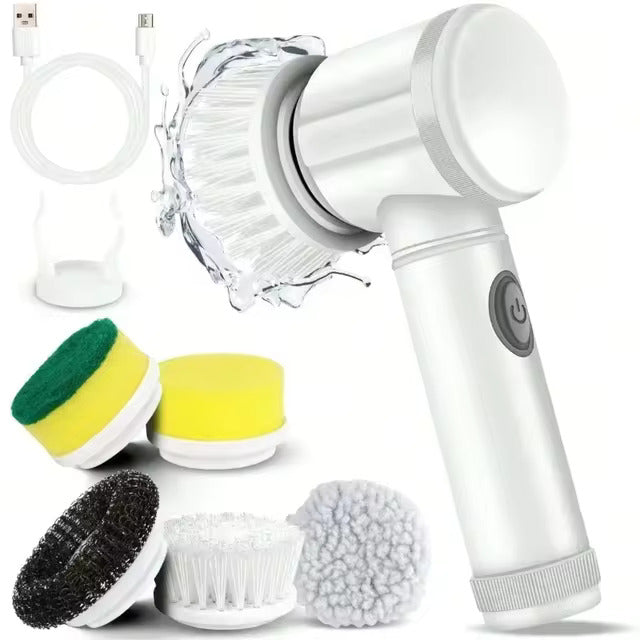 Electric Spin Scrubber with 5 Brush Heads