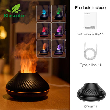 Volcano Humidifier and Essential Oil Diffuser, designed to release a calming mist and aromatic scents, enhancing the ambiance of your space.