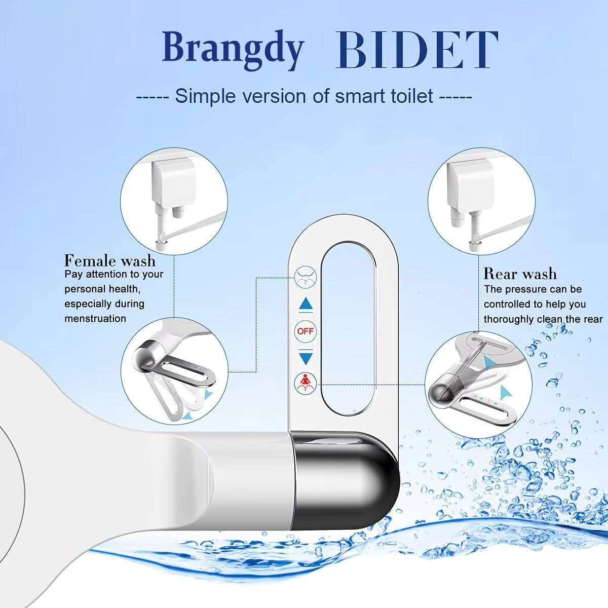 Enhance your bathroom experience with our Dual Nozzle Bidet Attachment, featuring adjustable water pressure for a tailored clean. 