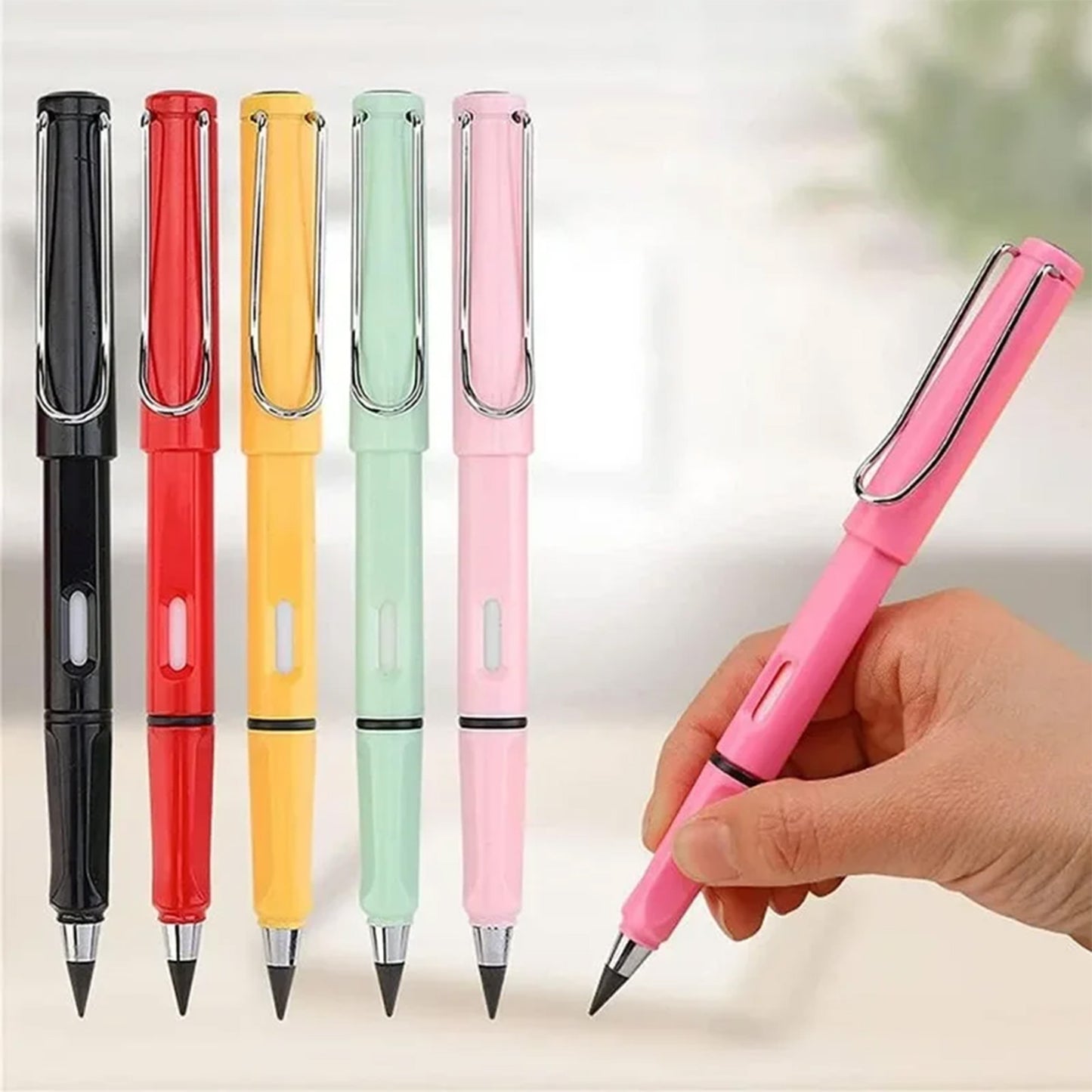 Inkless Eternal Pencil with erasable tip, eco-friendly and durable design for endless writing and sketching without the need for refills