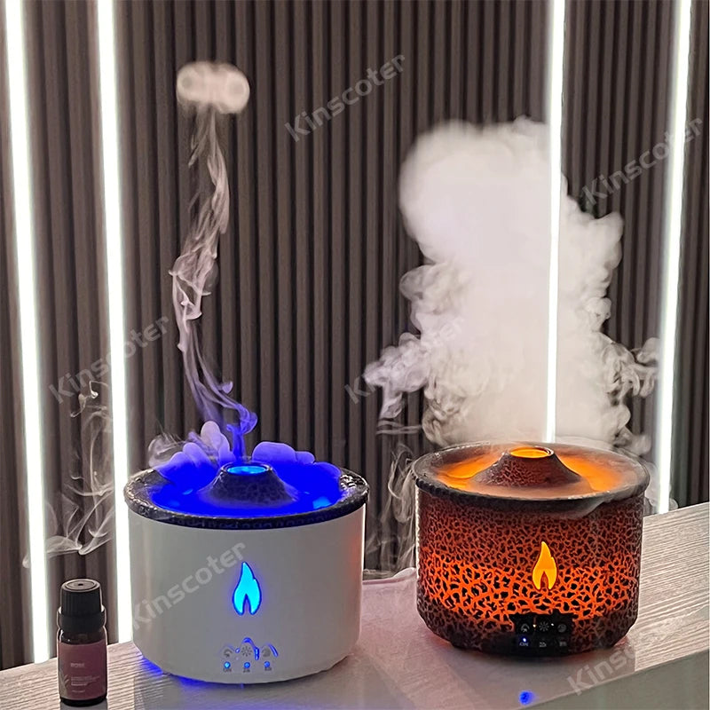 KINSCOTER Volcano Flame Aroma Diffuser Humidifier