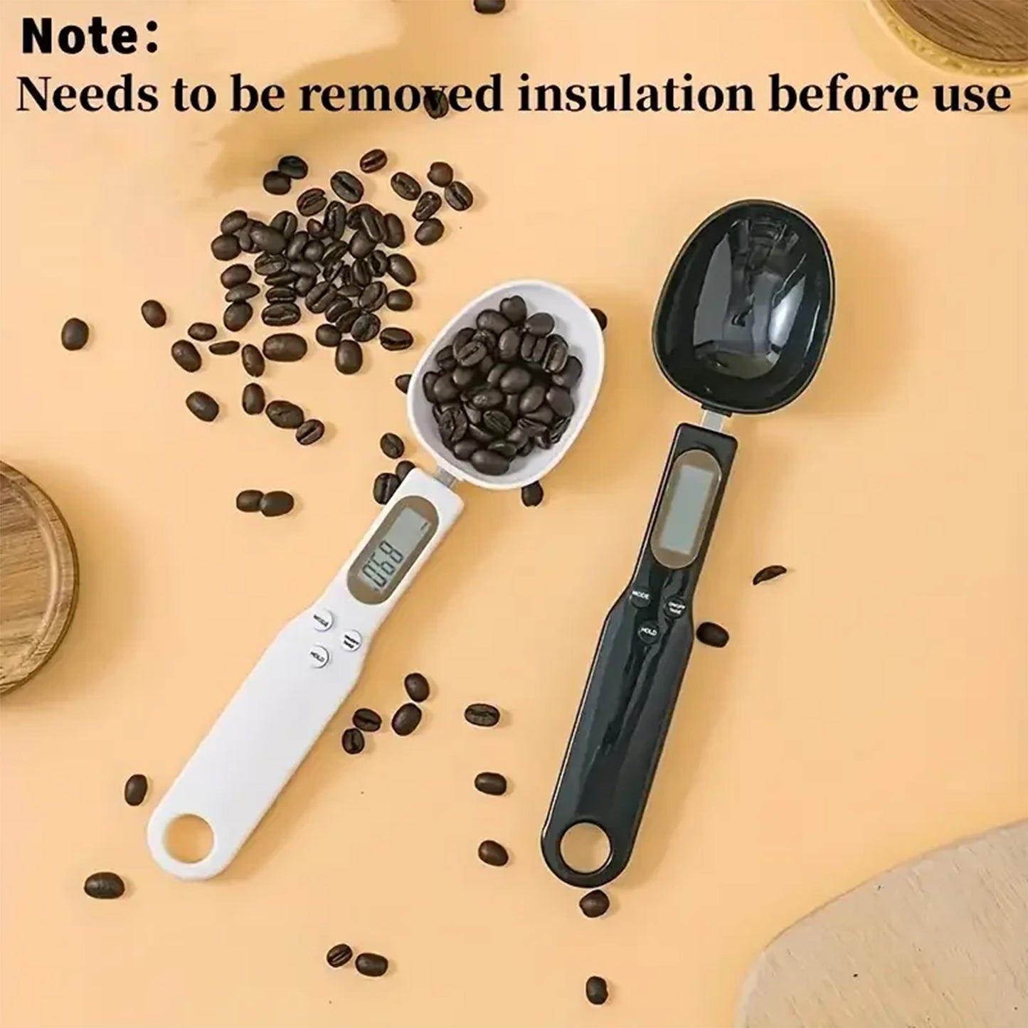 Digital mini spoon scale with LCD display, precise kitchen tool for measuring small food quantities accurately