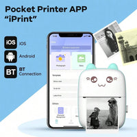 Portable Mini Thermal Printer: This compact, wireless printer offers 200dpi resolution for sharp prints, perfect for labels, photos, and memos. Bluetooth-enabled for easy, cable-free printing on the go.