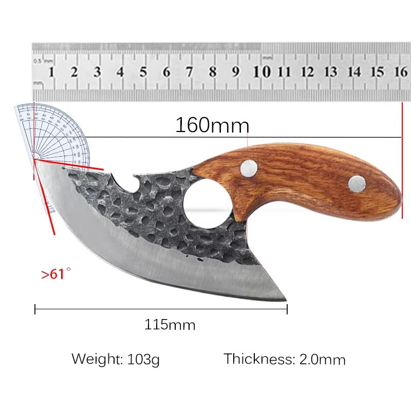 Multifunctional Stainless Steel Meat Cleaver with a high-quality forged blade and ergonomic handle, designed for cutting through meat, bones, and vegetables with precision and ease.