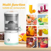 Portable Wireless Electric Juicer: A compact, USB rechargeable juicer with slow juicing technology for fresh, nutrient-packed juice anytime, anywhere. Perfect for home, travel, and picnics.