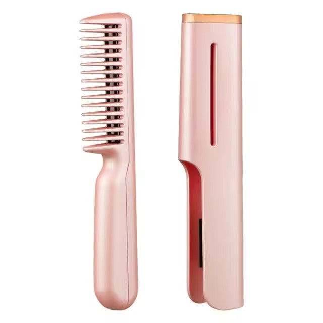 USB Straightening Hair Comb with fast-heating technology, compact design, and USB rechargeable feature for effortless, sleek, and smooth hair styling.