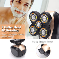 5 in 1 4D head shaver, versatile electric shaving kit for smooth and efficient head grooming.