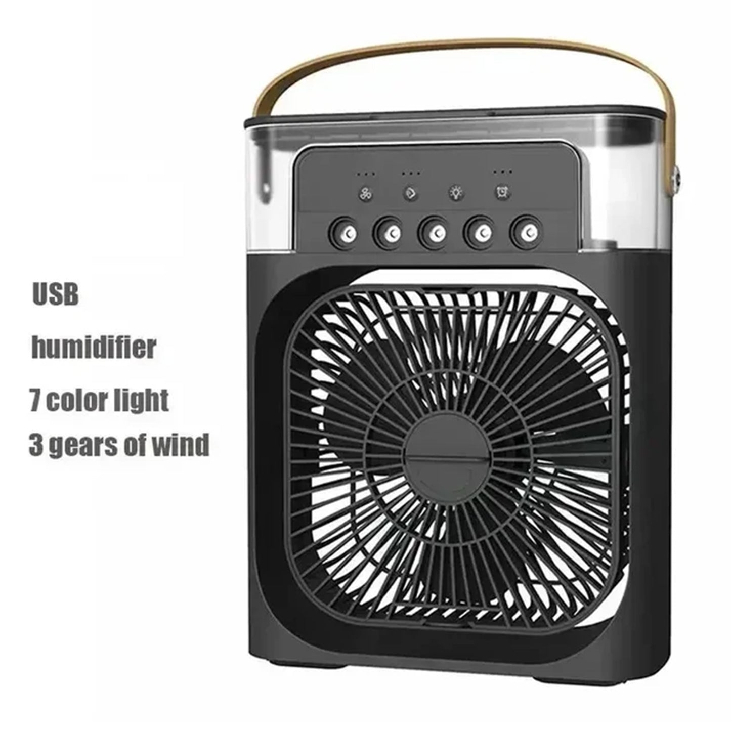 Portable Hydrocooling Humidifier Fan: Compact and efficient, this fan cools with water mist, offering three speeds and improving air quality. Perfect for home or office, it’s eco-friendly and energy-saving.