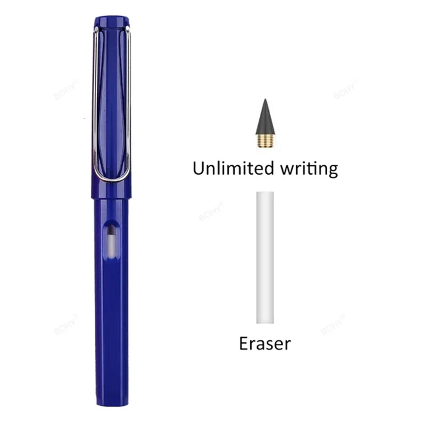 Inkless Eternal Pencil with erasable tip, eco-friendly and durable design for endless writing and sketching without the need for refills