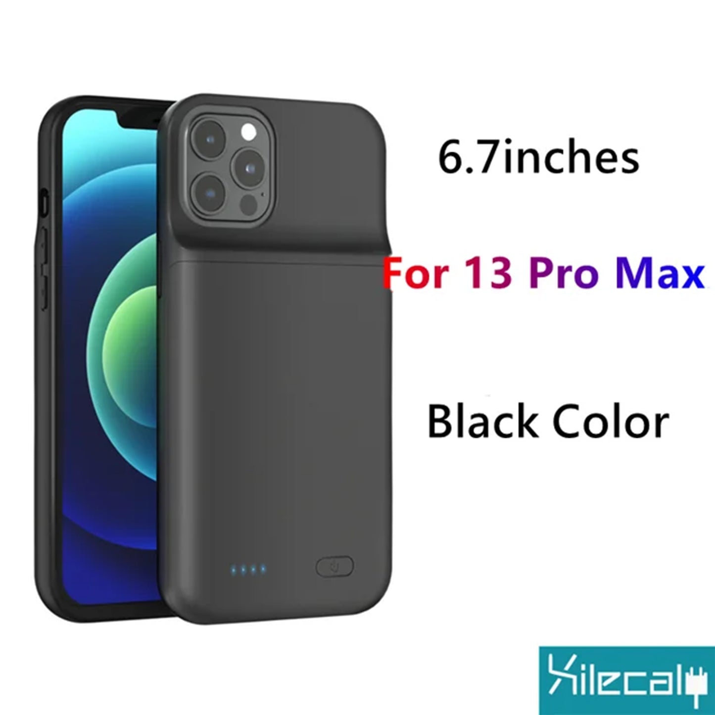 Power Bank Charging Case for iPhone: A slim, protective case with a built-in power bank that extends battery life for iPhone models from 7 to 15 Pro Max.