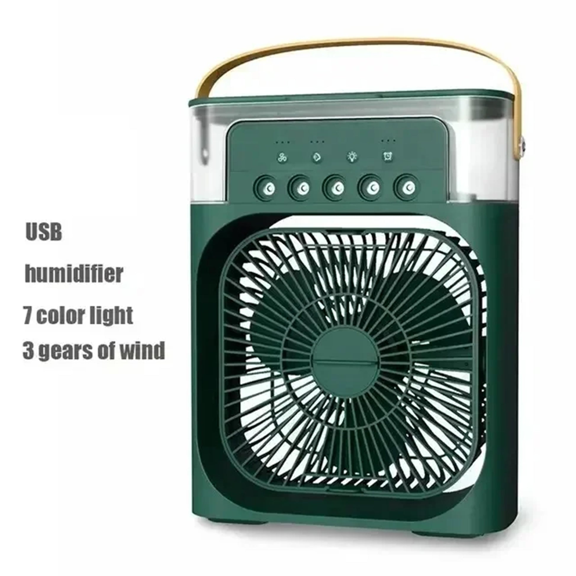 Portable Hydrocooling Humidifier Fan: Compact and efficient, this fan cools with water mist, offering three speeds and improving air quality. Perfect for home or office, it’s eco-friendly and energy-saving.