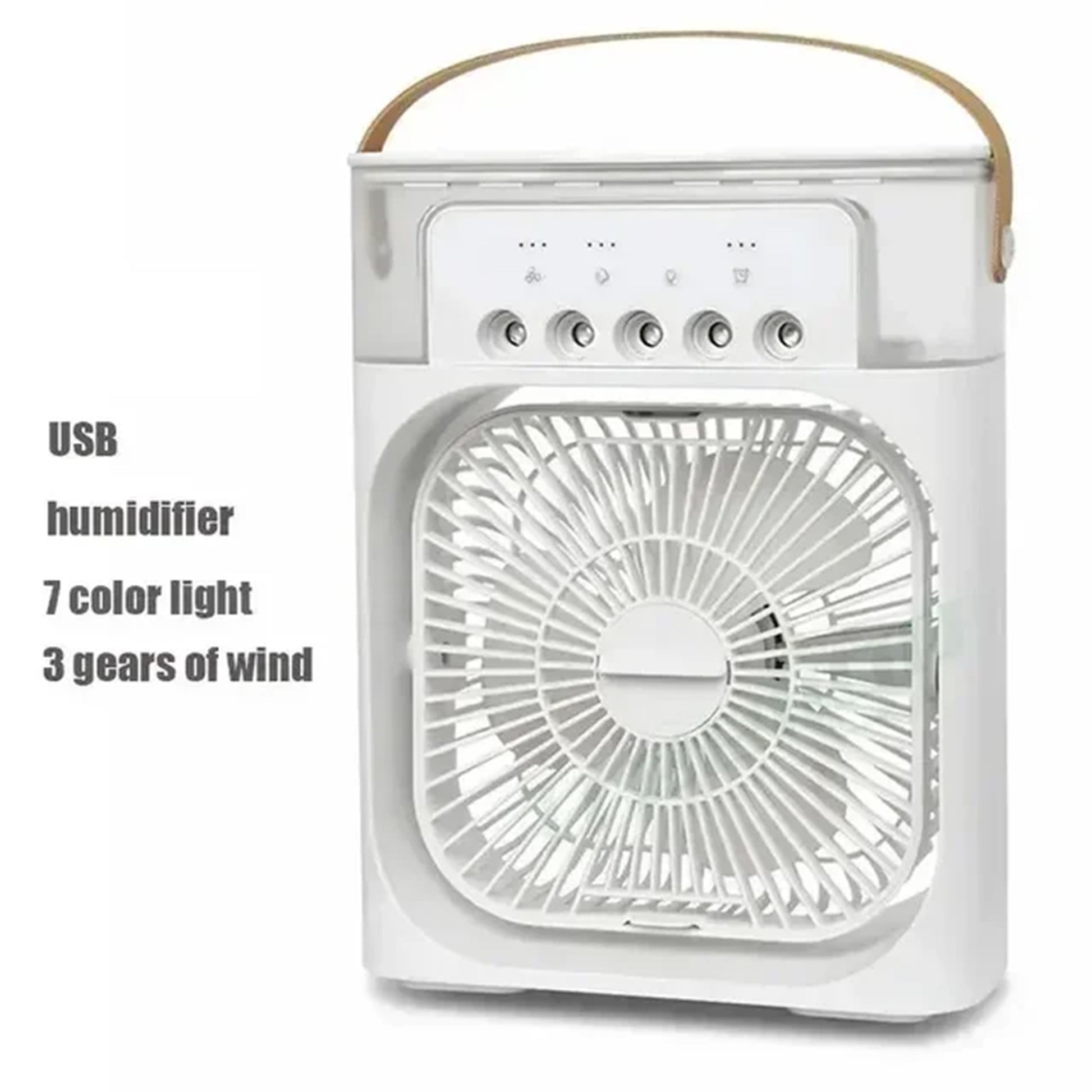 Portable Hydrocooling Humidifier Fan: Compact and efficient, this fan cools with water mist, offering three speeds and improving air quality. Perfect for home or office, it’s eco-friendly and energy-saving.