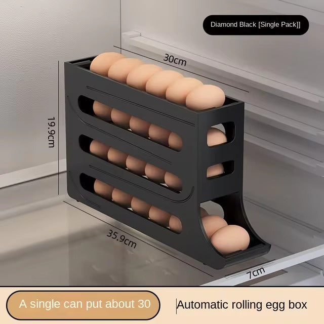 4-Tier Rolling Egg Storage Box