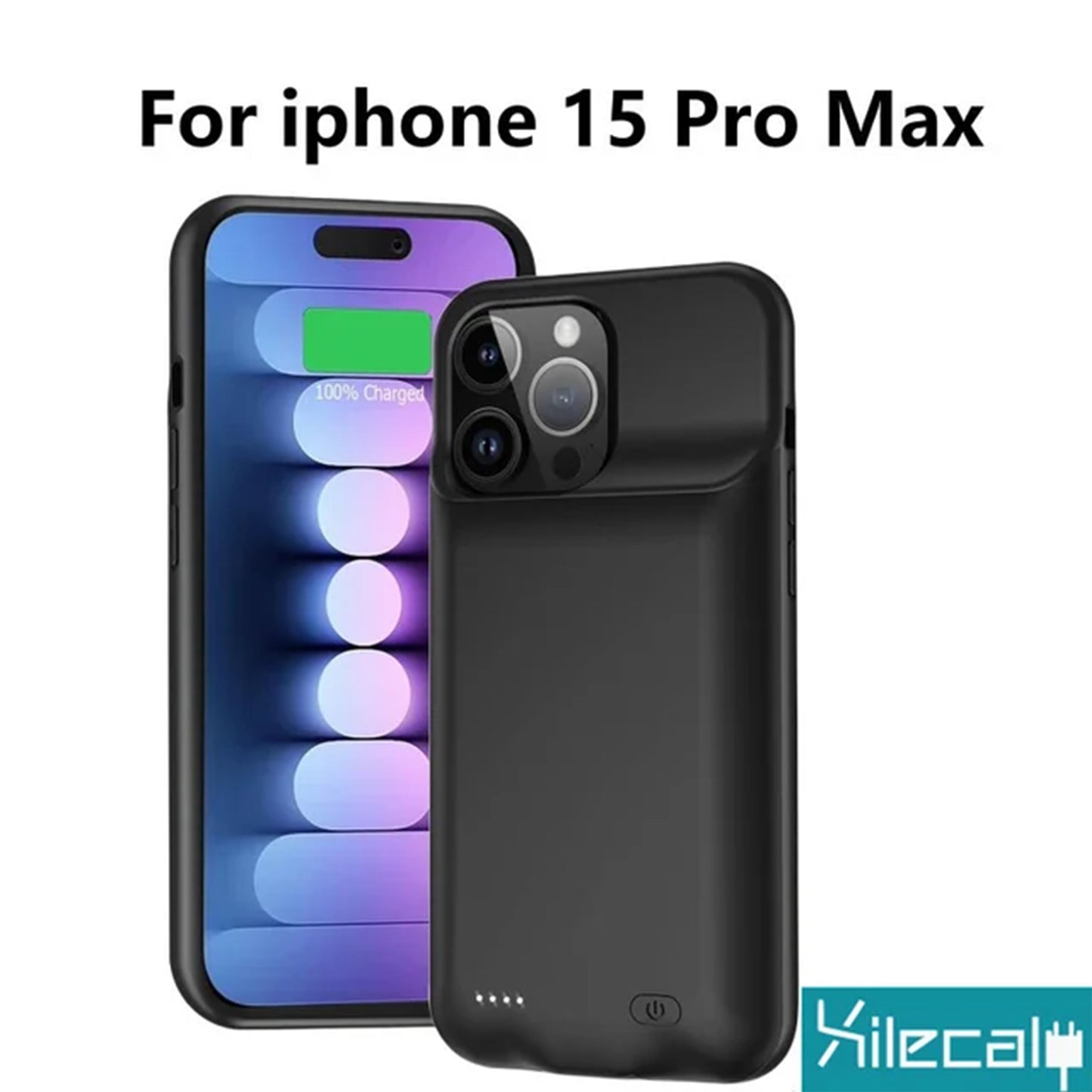 Power Bank Charging Case for iPhone: A slim, protective case with a built-in power bank that extends battery life for iPhone models from 7 to 15 Pro Max.