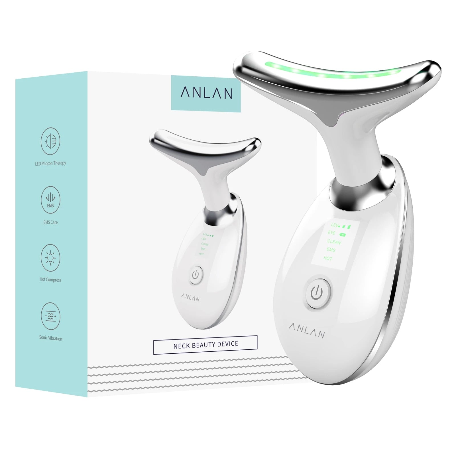 ANLAN double chin and wrinkle remover, skin tightening device for reducing fine lines and firming facial contours.