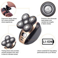 5 in 1 4D head shaver, versatile electric shaving kit for smooth and efficient head grooming.