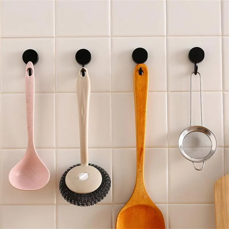 Self-Adhesive Strong Sticky Hook: Organize your space with these durable, tool-free, self-adhesive hooks that securely hold items like utensils and towels, adding charm and functionality to any room.