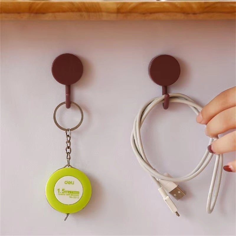 Self-Adhesive Strong Sticky Hook: Organize your space with these durable, tool-free, self-adhesive hooks that securely hold items like utensils and towels, adding charm and functionality to any room.