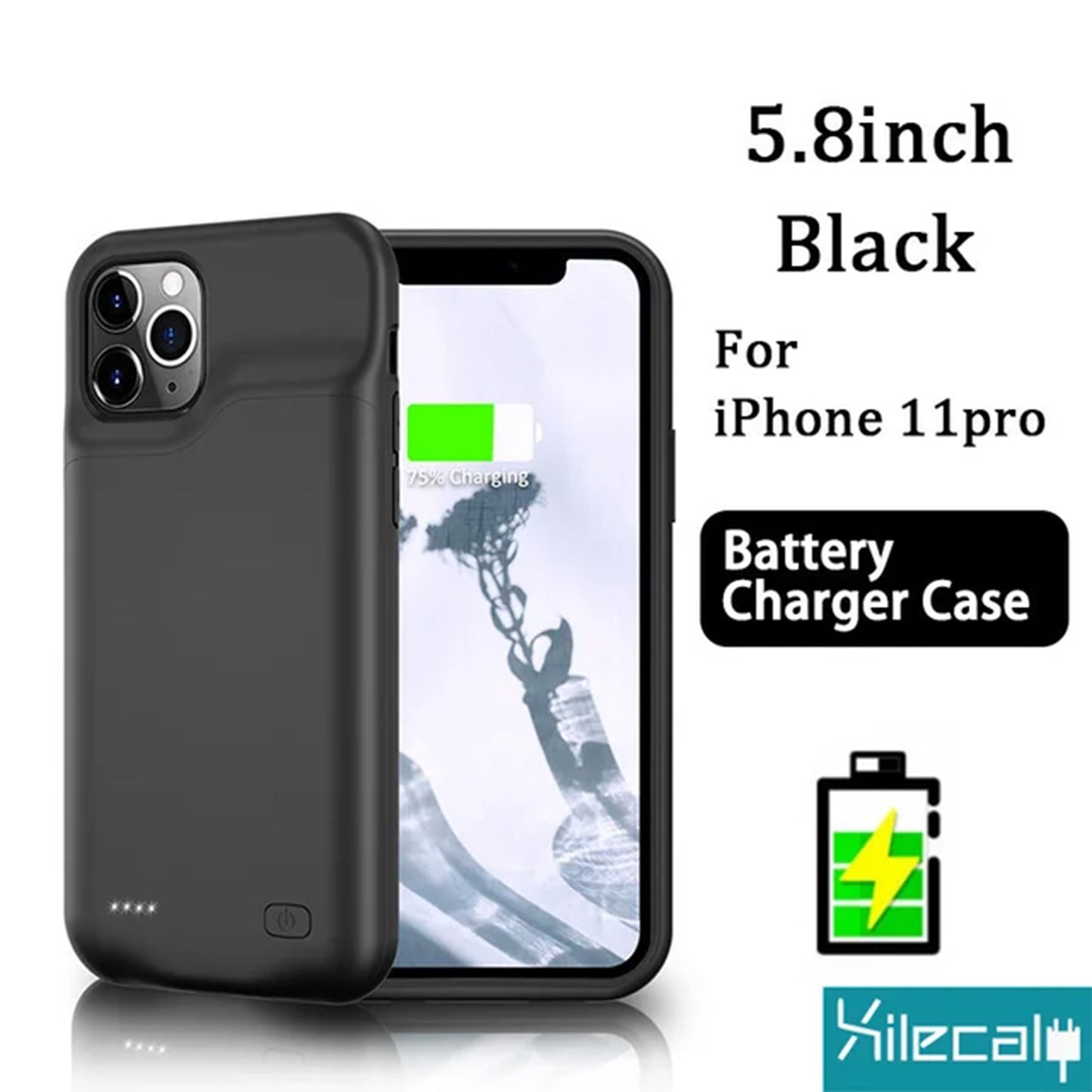 Power Bank Charging Case for iPhone: A slim, protective case with a built-in power bank that extends battery life for iPhone models from 7 to 15 Pro Max.