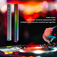 Smart RGB Symphony Sound Control LED Light reacting to music and gaming audio, app-controlled, with dynamic RGB lighting for an immersive gaming experience.