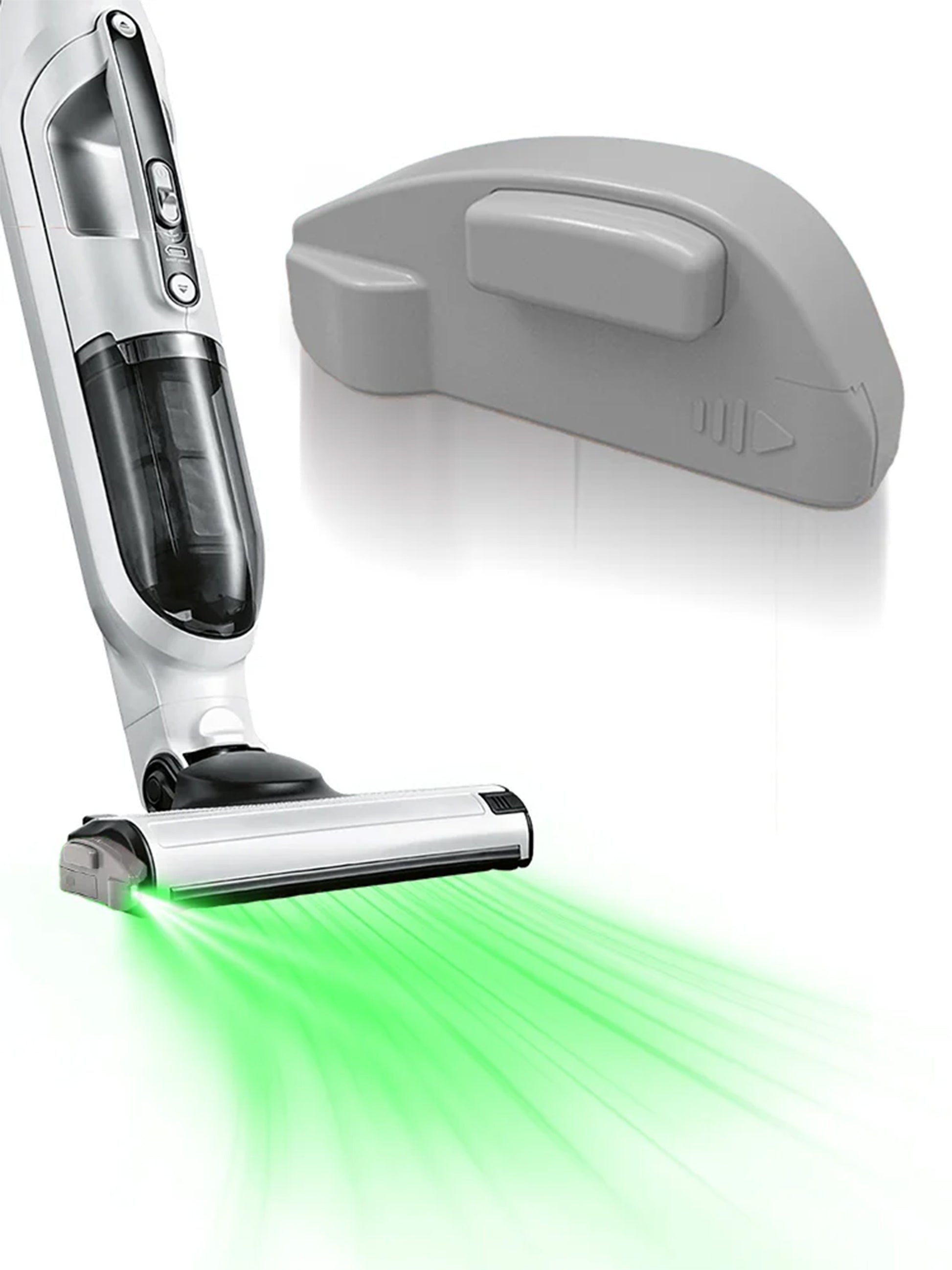 Adaptive vacuum cleaner with laser light, advanced cleaning technology for precise dust detection and efficient home cleaning.