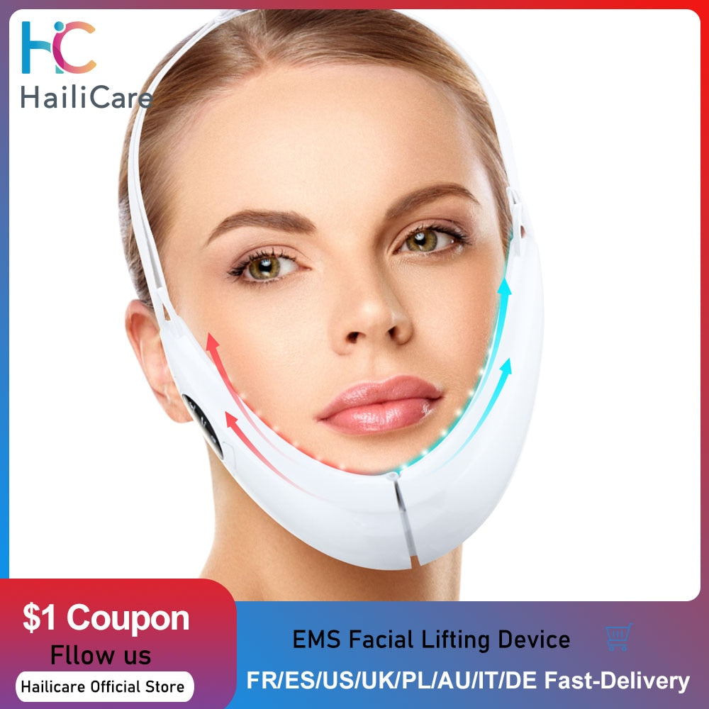 EMS face lifting device for skin tightening, anti-aging facial tool to enhance firmness and reduce wrinkles