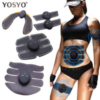 EMS muscle stimulator for muscle toning and pain relief, electric therapy device for targeted muscle stimulation.